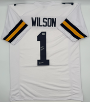 Roman Wilson Autographed & Inscribed Michigan Wolverines White Custom Football Jersey Beckett CoA.