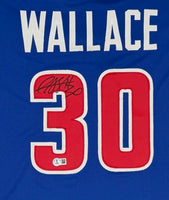 Rasheed Wallace Autographed Detroit Pistons Navy Custom Basketball Jersey Beckett CoA