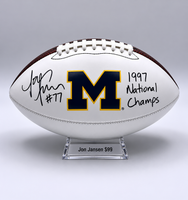 Jon Jansen Autographed Michigan Wolverines Football JSA CoA.