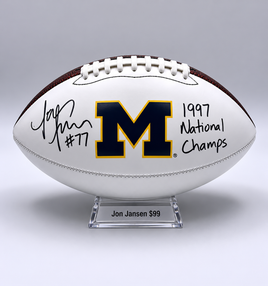 Jon Jansen Autographed Michigan Wolverines Football JSA CoA.