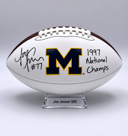 Jon Jansen Autographed Michigan Wolverines Football JSA CoA.
