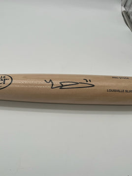 Riley Greene Autographed Ash Louisville Slugger Pro Stock 34" Wooden Baseball Bat w/ Fanatics CoA