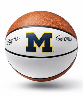 Morez Johnson Jr Autographed Michigan Wolverines Basketball with JSA CoA
