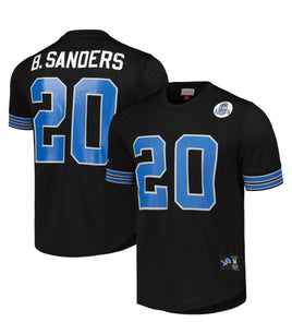 Barry Sanders Detroit Lions Mitchell & Ness Retired Player Name & Number Mesh Top - Black
