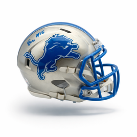 Ennis Rakestraw Jr. Autographed Detroit Lions Speed Mini Football Helmet Beckett CoA