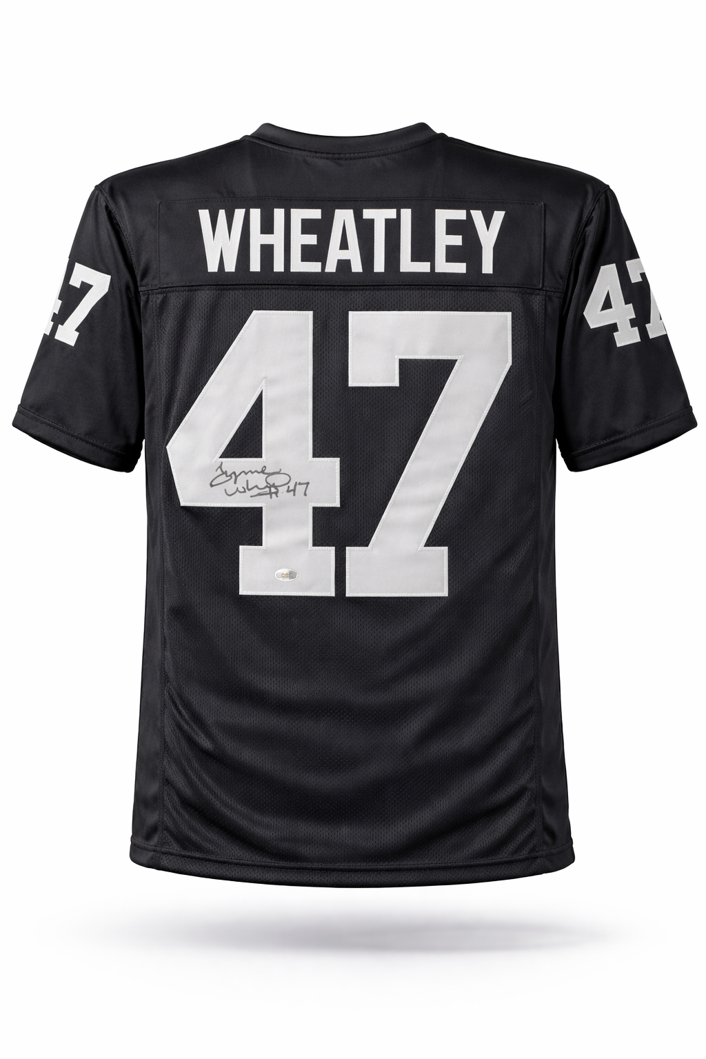 Tyrone Wheatley Autographed Raiders Black Custom Football Jersey