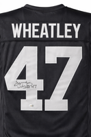 Tyrone Wheatley Autographed Raiders Black Custom Football Jersey JSA CoA