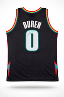 Jalen Duren Autographed Detroit Pistons Black Custom Basketball Jersey JSA CoA