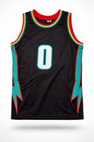 Jalen Duren Autographed Detroit Pistons Black Custom Basketball Jersey JSA CoA