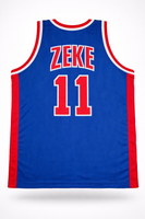 Isiah Thomas Autographed Detroit Pistons Navy Custom Basketball Jersey JSA CoA