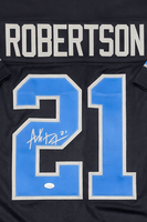 Amik Robertson Autographed Detroit Lions Black Custom Football Jersey Beckett CoA