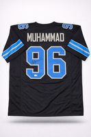 Al-Quadin Muhammad Autographed Detroit Lions Black Custom Football Jersey Beckett CoA