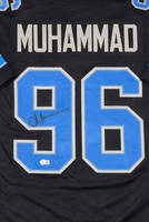 Al-Quadin Muhammad Autographed Detroit Lions Black Custom Football Jersey Beckett CoA