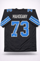 Christian Mahogany Autographed Detroit Lions Black Custom Football Jersey JSA CoA