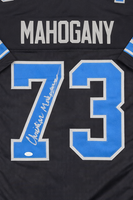 Christian Mahogany Autographed Detroit Lions Black Custom Football Jersey JSA CoA