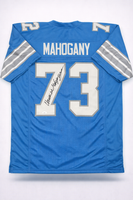 Christian Mahogany Autographed Detroit Lions Blue Custom Football Jersey JSA CoA