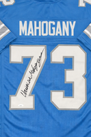 Christian Mahogany Autographed Detroit Lions Blue Custom Football Jersey JSA CoA