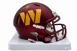 Mike Sainristil Autographed Washington Commanders Mini Football Helmet Beckett CoA