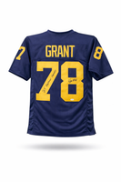 Kenneth Grant Autographed & Inscribed Michigan Wolverines Navy Custom Football Jersey JSA CoA