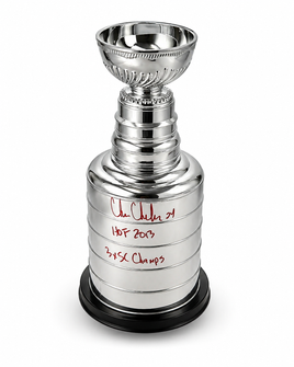 Chris Chelios Autographed & Inscribed Detroit Red Wings 14” Stanley Cup JSA CoA.