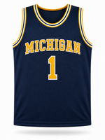 Trey McKenney Autographed Michigan Wolverines Navy Custom Basketball Jersey with JSA CoA.