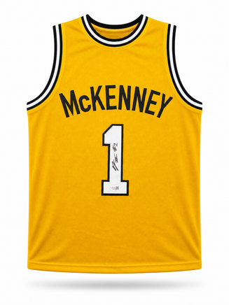 Trey McKenney Autographed Michigan Wolverines Maze Custom Basketball Jersey with JSA CoA.