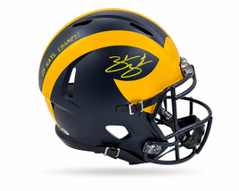 Zak Zinter Autographed Michigan Wolverines Full-Size Replica Football Helmet JSA CoA