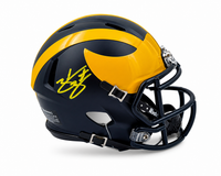 Zak Zinter Autographed Michigan Wolverines Mini Football Helmet JSA CoA.