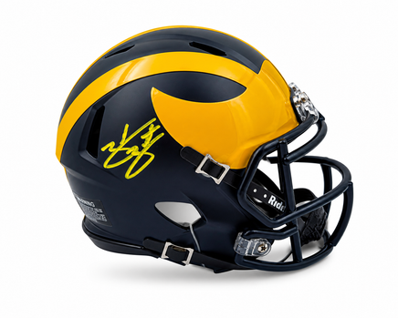 Zak Zinter Autographed Michigan Wolverines Mini Football Helmet JSA CoA.