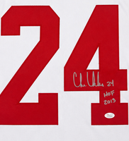 Chris Chelios Autographed & Inscribed Detroit Red Wings Custom Hockey Jersey JSA CoA.