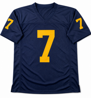 Donovan Edwards Autographed Michigan Navy Custom Football Jersey JSA CoA.