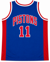 Isiah Thomas Autographed Detroit Pistons Blue Custom Basketball Jersey Beckett CoA