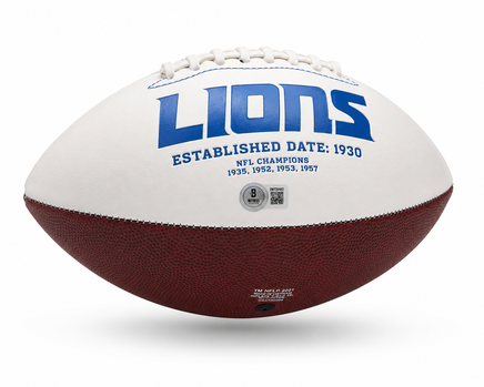 Cory Schlesinger Autographed & Inscribed Detroit Lions Football with Beckett CoA.