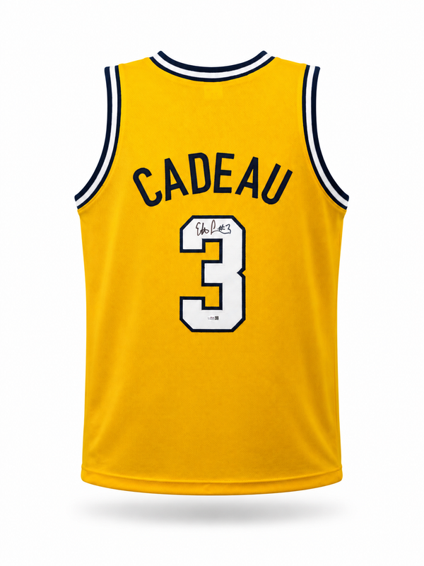Elliot Cadeau Autographed Michigan Wolverines Maze Custom Basketball Jersey with JSA CoA