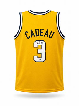 Elliot Cadeau Autographed Michigan Wolverines Maze Custom Basketball Jersey with JSA CoA