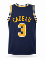 Elliot Cadeau Autographed Michigan Wolverines Navy Custom Basketball Jersey with JSA CoA