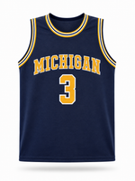 Elliot Cadeau Autographed Michigan Wolverines Navy Custom Basketball Jersey with JSA CoA