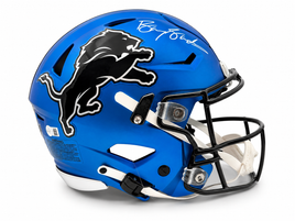 Barry Sanders Autographed Detroit Lions Alternate Full-Size Flex Football Helmet Schwartz CoA