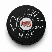 Dino Ciccarelli Autographed And Inscribed Detroit Red Wings Hockey Puck Beckett CoA