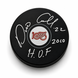 Dino Ciccarelli Autographed And Inscribed Detroit Red Wings Hockey Puck Beckett CoA