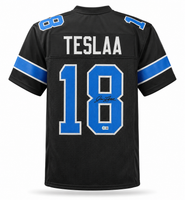 Isaac TeSlaa Autographed Detroit Lions Black Custom Football Jersey Beckett CoA.