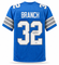 Brian Branch Autographed Detroit Lions Blue Custom Football Jersey JSA CoA