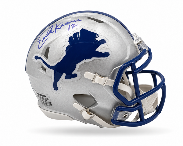 Erik Kramer Autographed Detroit Lions Mini Football Helmet JSA CoA