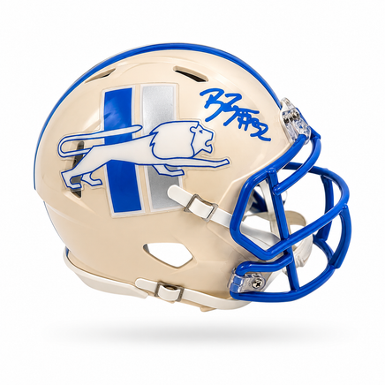 Brian Branch Autographed Detroit Lions Retro Mini Football Helmet w/ JSA CoA.