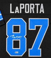 Sam LaPorta Autographed Detroit Lions Black Custom Football Jersey w/ Beckett CoA