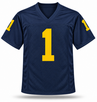 Roman Wilson Autographed & Inscribed Michigan Wolverines Blue Custom Football Jersey w/ JSA CoA