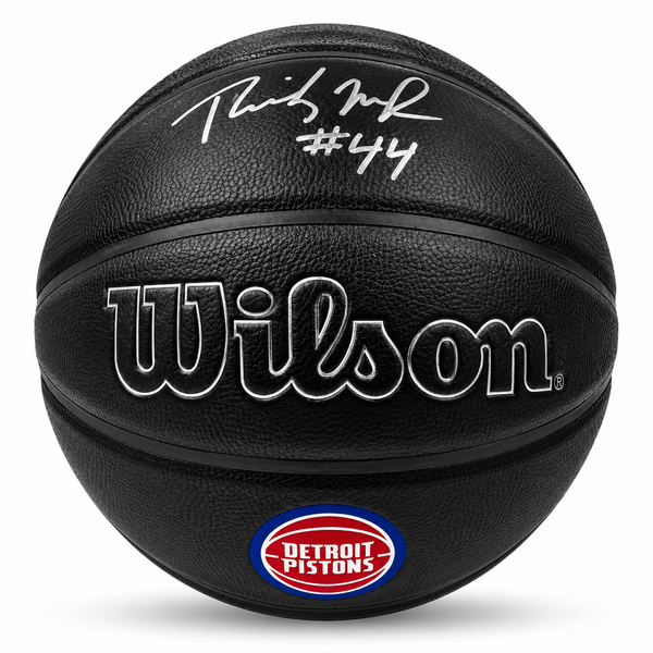 Rick Mahorn Autographed Detroit Pistons Wilson Basketball w/ Beckett CoA