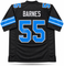 Derrick Barnes Autographed Detroit Lions Black Custom Football Jersey JSA CoA