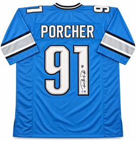 Robert Porcher Detroit Lions Autographed Custom Jersey W/ JSA CoA